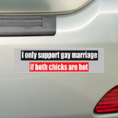 GAY MARRIAGE BUMPERSTICKER (Op auto)