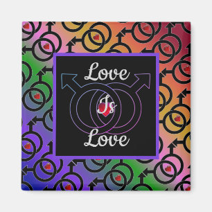 Gay Marriage Love is Love Rainbow Magnet Magneet