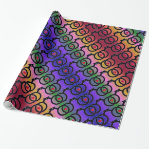 Gay Marriage Love is Love Rainbow Wrapping Paper Cadeaupapier