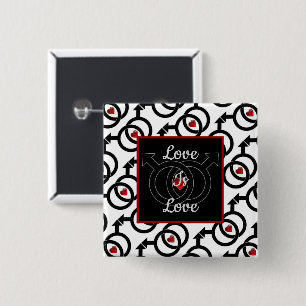 Gay Marriage Love is Love Square Button