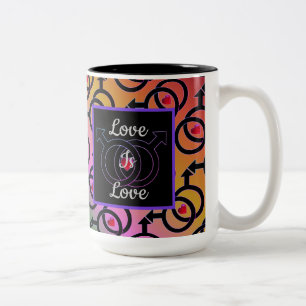 Gay Marriage Personalized Love is Love Rainbow Mok