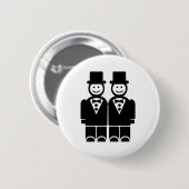 Gay Marriage Ronde Button 5,7 Cm (Voorkant /achterkant)