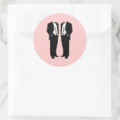 Gay Marriage Ronde Sticker (Tas)