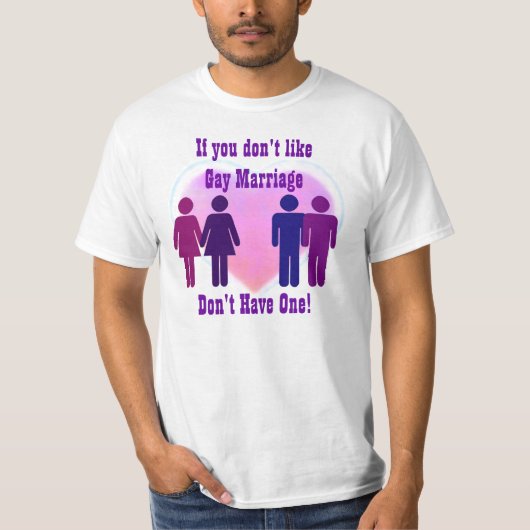 Gay Marriage t shirt (Voorkant)