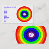Gay Men Round Rainbow Custom Carte de visite (Devant / Derrière)