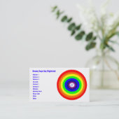 Gay Men Round Rainbow Custom Carte de visite (Debout devant)