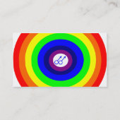 Gay Men Round Rainbow Custom Carte de visite (Dos)