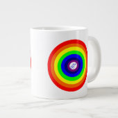 Gay Men Round Rainbow Mug (Devant droit)