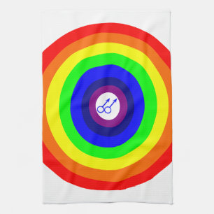 Gay Men Round Rainbow Serviette de cuisine