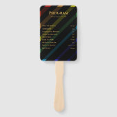 Gay Men Wedding Elegant Rainbow Program Handwaaier (Voorkant)