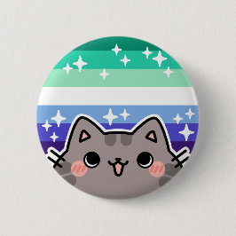 Gay (MLM) LGBT Pride Flag Kat Button
