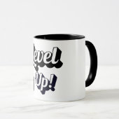 Gay MLM Pride Level Up Tiger Paw Controller Mug (Devant droit)