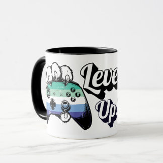 Gay MLM Pride Level Up Tijgerpoot Controller Mok