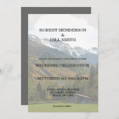 Gay Mr & Mr. Rustic mountain Faire-part de mariage (Devant / Derrière)