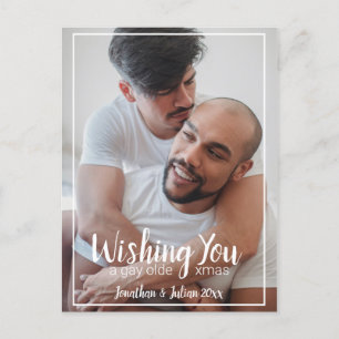 Gay Olde Kerstmis LGBTQ Holiday Feestdagenkaart