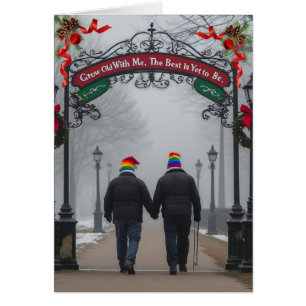 Gay oudere vriendschap/romantiek vrolijke feestdag