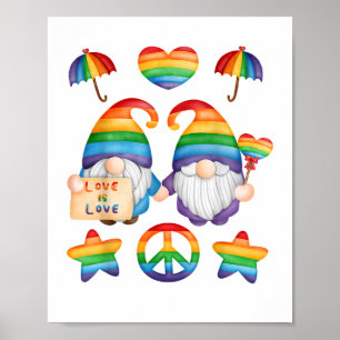 Gay paar kabouters trots, Mr. & Mr. Gay bruiloft, Poster