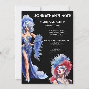 Gay party LGBTQ verjaardag drag queen thema Kaart