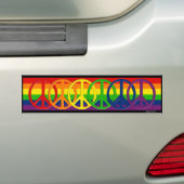 Gay Peace Bumpersticker (Op auto)