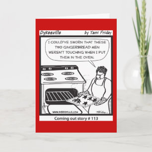 Gay peperkoek mannen feestdagen kaart