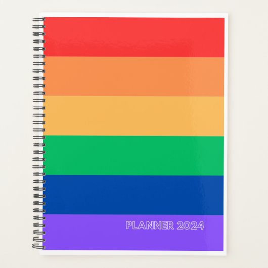 Gay planner 2024 pride kleuren (Voorkant)
