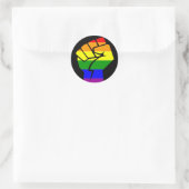Gay Power Ronde Sticker (Tas)