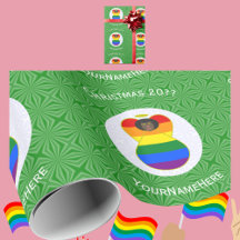 Gay Pride Afrikaanse engel kerst vlag personaliser