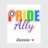 Gay Pride Ally LGBTQ Rainbow Alliance Sticker (Vel)