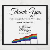 Gay pride Arc-en-ciel Mariage Étiquette de bouteil (Étiquettes simples)