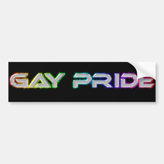 Gay Pride Banner Bumpersticker (Voorkant)