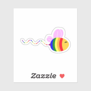 Gay Pride Bee Sticker