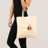 Gay Pride Bee Tote Bag (Voorkant (product))
