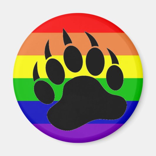 Gay Pride Beer Paw Magneet (Voorkant)