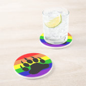 Gay Pride Beer Paw Onderzetter (Zijkant)