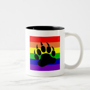 Gay Pride Beer Paw Tweekleurige Koffiemok
