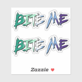 Gay Pride Bite Me Sticker