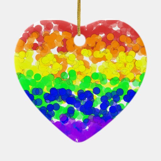 Gay Pride Bokeh Flag ornament (Achterkant)
