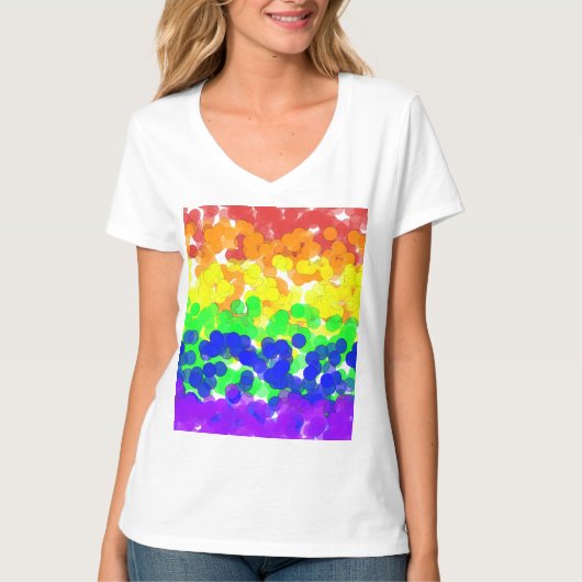 Gay Pride Bokeh Flag T-shirt (Voorkant)