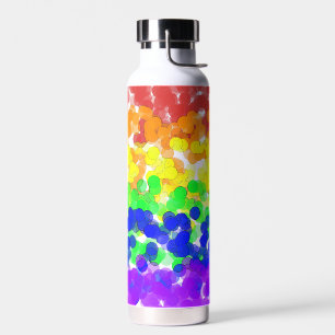 Gay Pride Bokeh Vlag Waterfles