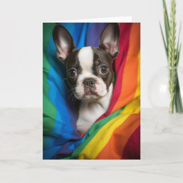 Gay Pride Boston Terrier Kaart