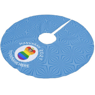 Gay Pride Bruine Engel Chanoeka Vlag Gepersonalise Kerstboom Rok