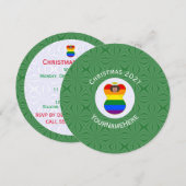 Gay Pride Bruine Huid Engel Kerstvlag Persoonlijk Kaart (Voorkant / Achterkant)