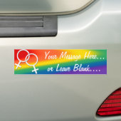 Gay Pride Bumpersticker Custom Rainbow Love Gifts (Op auto)