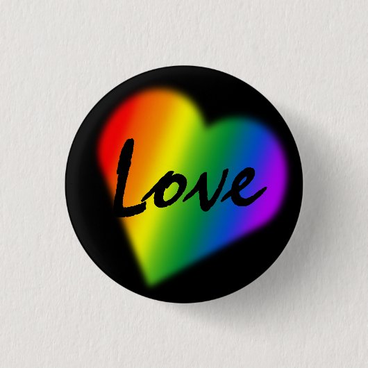 Gay Pride Buttons Same-Sex Rainbow Love Buttons (Voorkant)