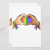 Gay ?Pride Clothing Lgbt Rainbow  Save The Date (Voorkant / Achterkant)