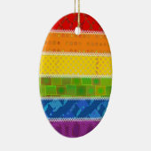 Gay Pride Colors Keramisch Ornament (Rechts)