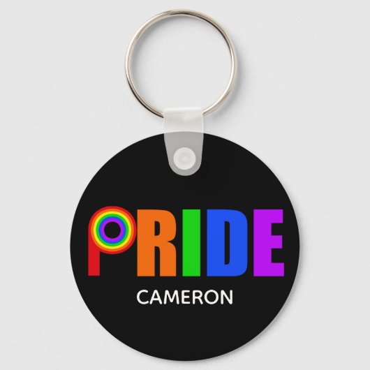 Gay Pride Cool Gepersonaliseerde LGBTQ Sleutelhanger (Voorkant)