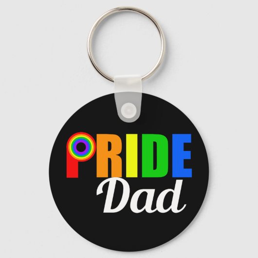 Gay Pride Dad LGBTQ Vaderdag Sleutelhanger (Voorkant)