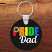 Gay Pride Dad LGBTQ Vaderdag Sleutelhanger (Voorkant)