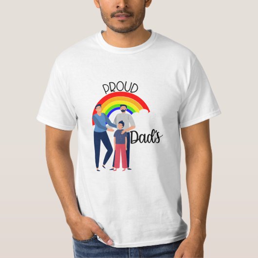 Gay Pride Dads Tee Shirt (Voorkant)